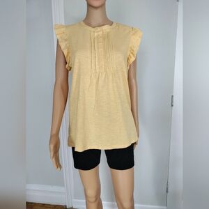Croft & Barrow Yellow T-shirt Size S